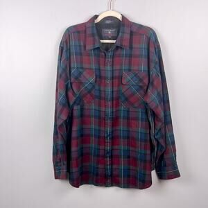 Vintage Coleman plaid flannel men’s 2XL button down shirt shacket